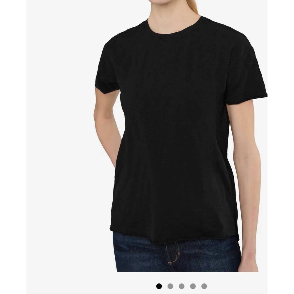 NEW MODODOC short sleeve stem hem crew tee in black